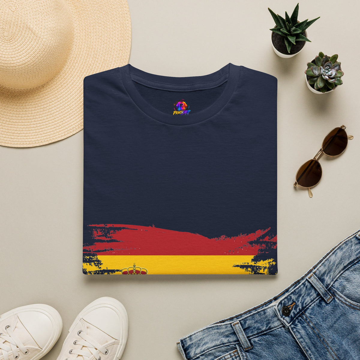Spain Flag T-Shirt — Distressed Spanish Flag Graphic Tee