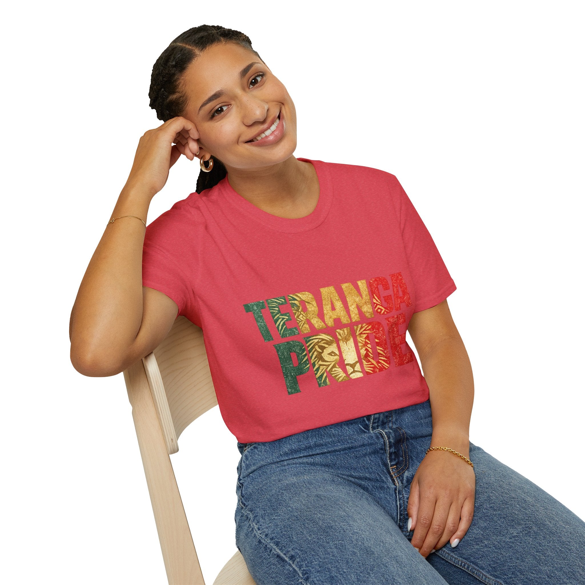 Senegal Teranga Pride T-Shirt — Senegal Flag Colors & Lion Graphic