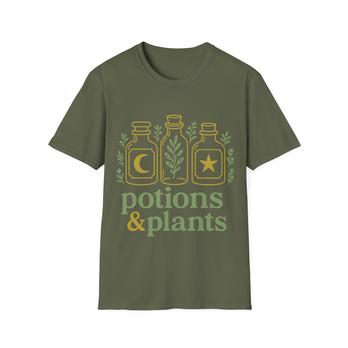 Potions & Plants T-Shirt — Botanical Apothecary Graphic Tee - Trending Now - August 2026
