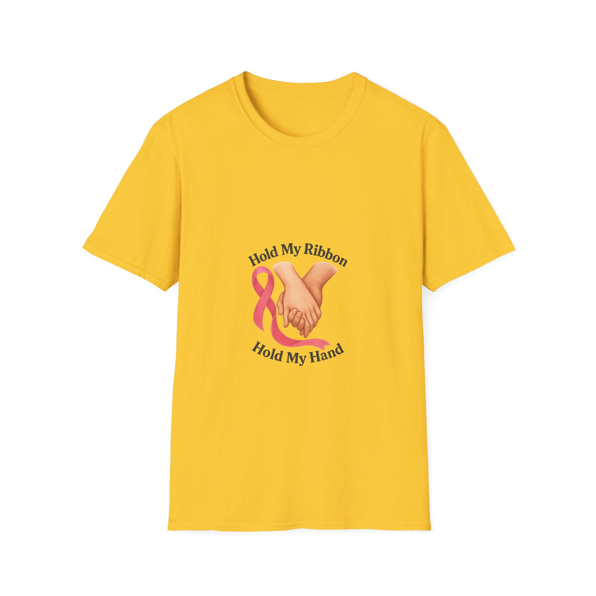 Breast Cancer Awareness T-Shirt — "Hold My Ribbon, Hold My Hand" - Trending Now - October 2026