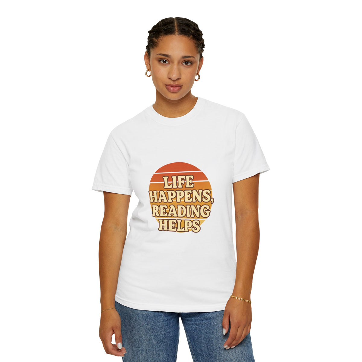 Reading Helps T-Shirt — "Life Happens, Reading Helps" Retro Book Tee - Trending Now - October 2026