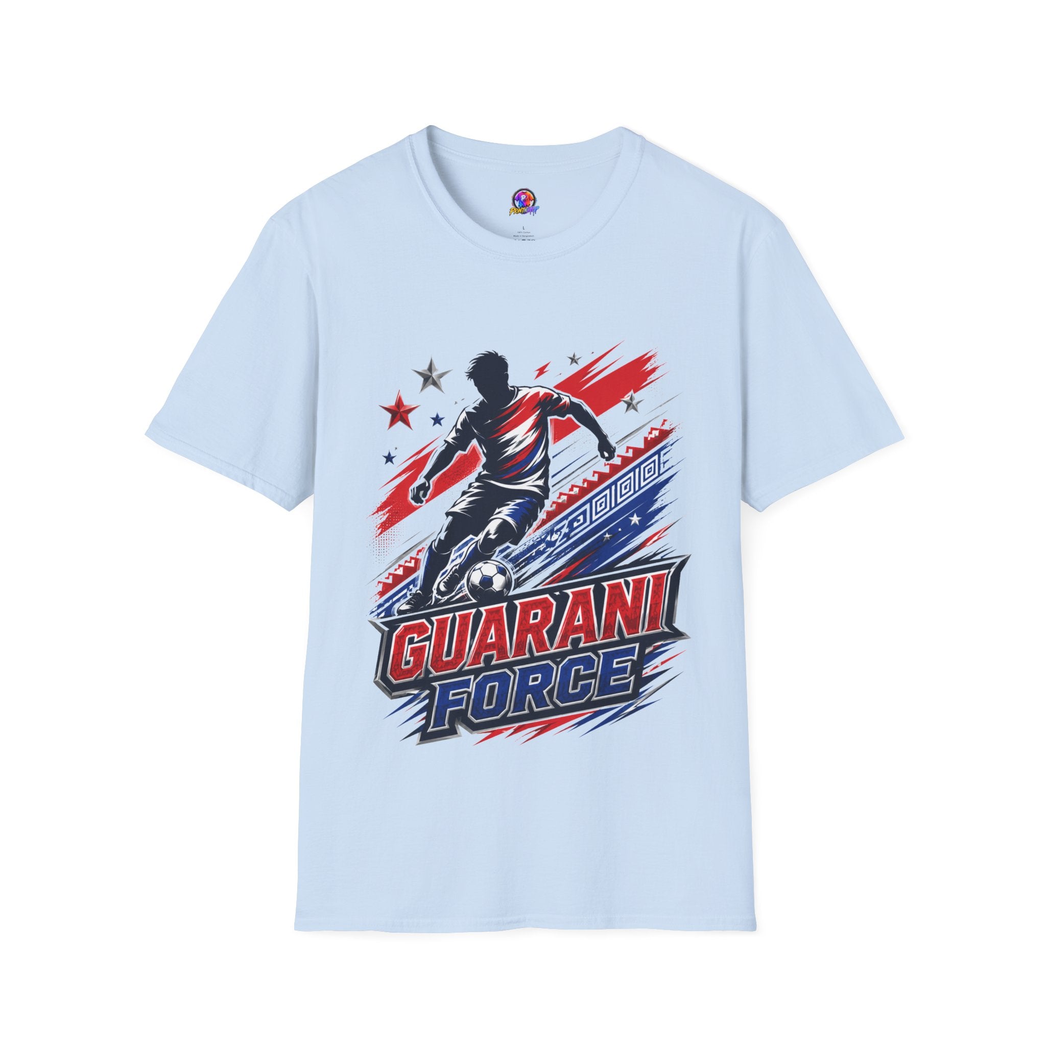 Paraguay Guarani Force Soccer T-Shirt — Red, White & Blue Futbol Fan Tee