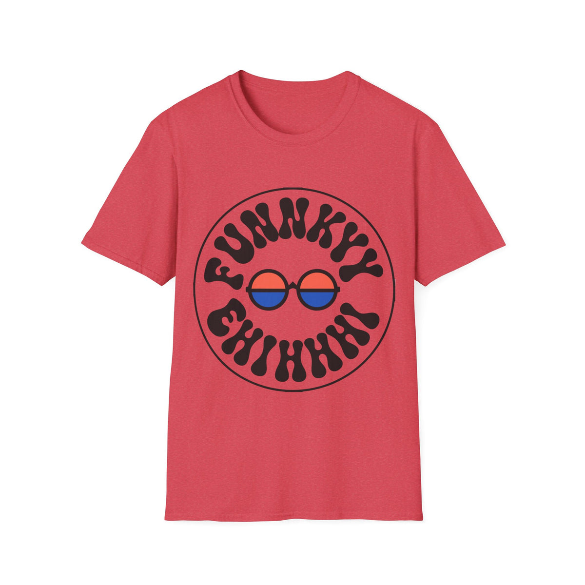 Funky Circle Graphic T-Shirt — Retro Smiley Sunglasses Tee - Trending Now - August 2026