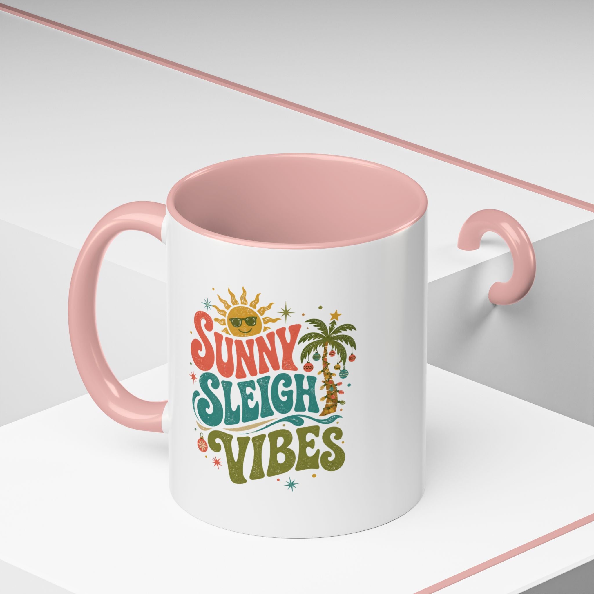 Modern Day Christmas Sunny Sleigh Vibes Coffee Mug
