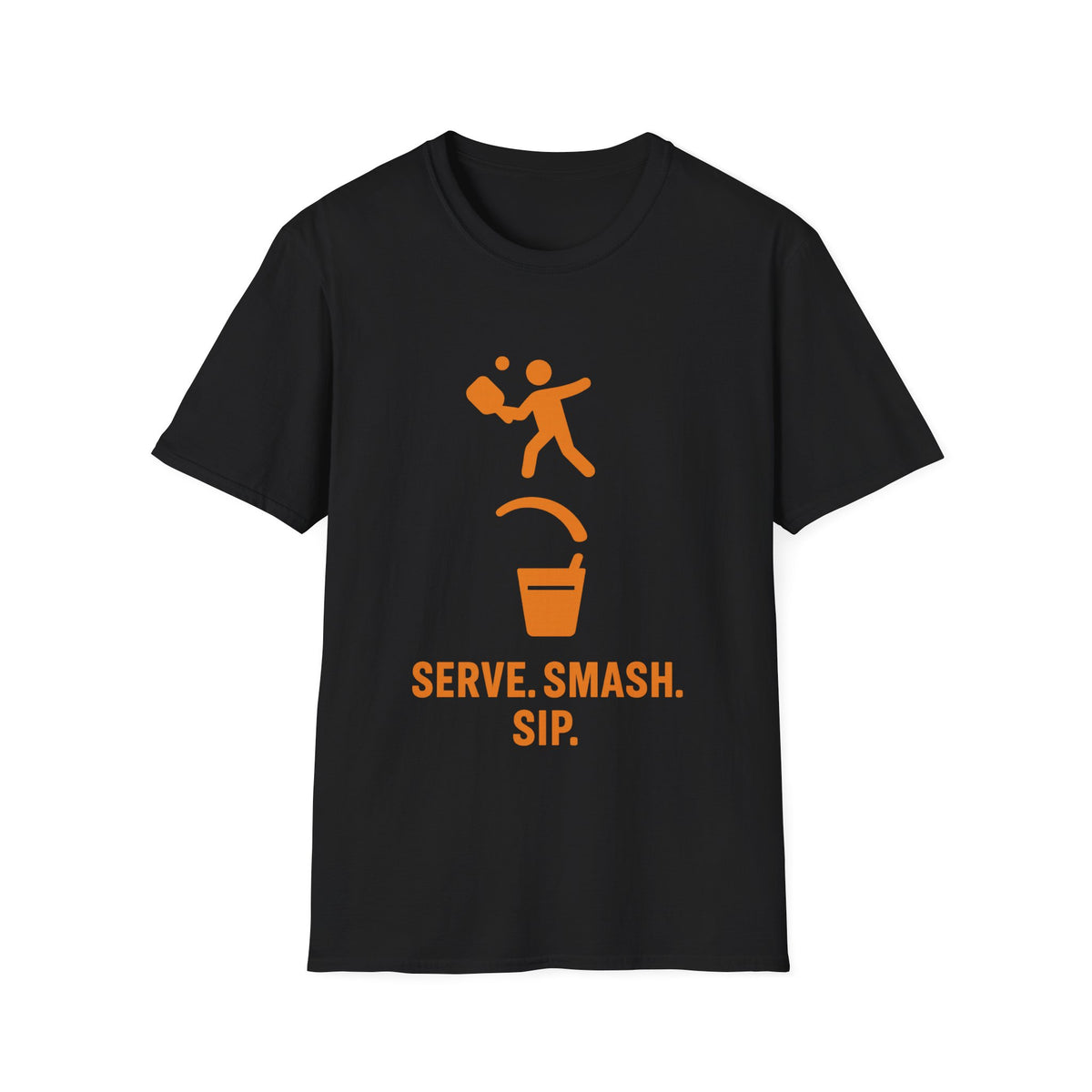 Pickleball Serve Smash Tee — Small Orange Player Graphic - Trending Now - September 2026