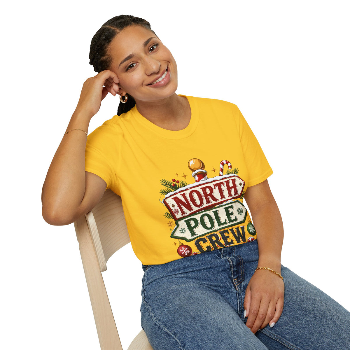 T-Shirt — North Pole Crew Christmas Holiday Graphic Tee