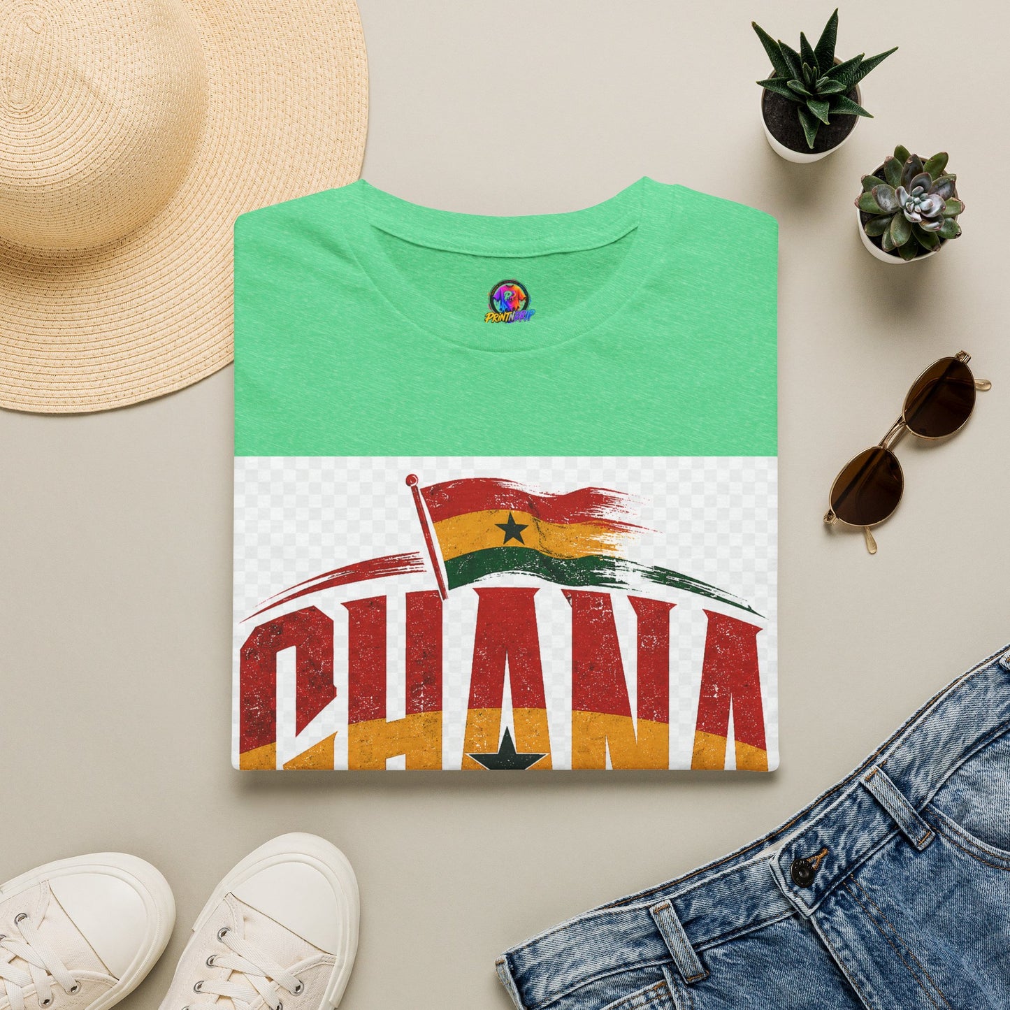 Ghana Flag Soccer T-Shirt — Retro Ghana Pride Football Tee
