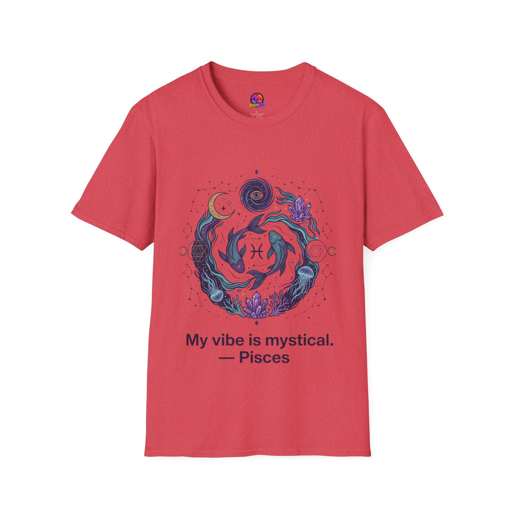 Pisces Mystic Vibes T-Shirt — Astrology Zodiac Tee with 'My vibe is mystical'