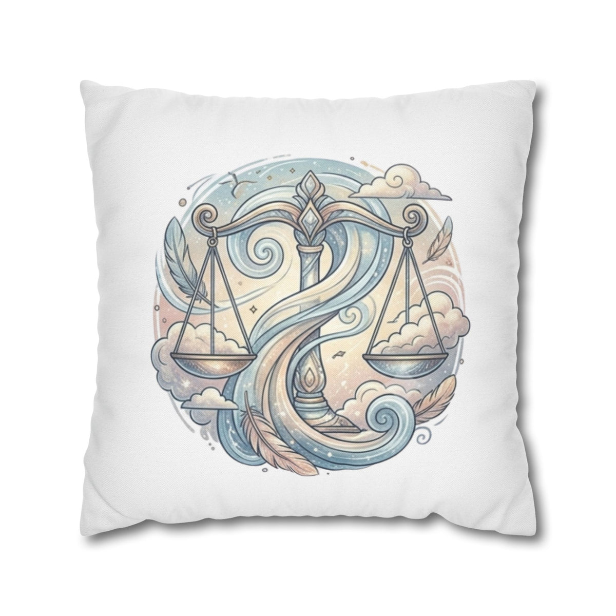 Libra Zodiac Throw Pillow pillowcase — Scales Astrology Decorative Pillowcase