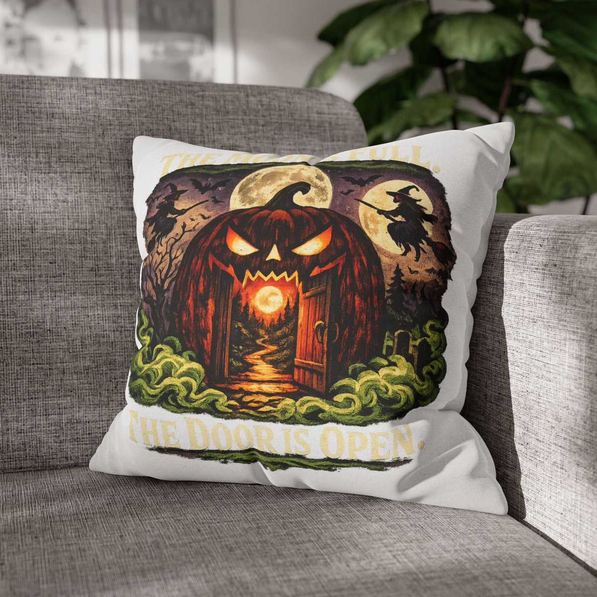 Halloween Pumpkin Door Decorative Pillowcase