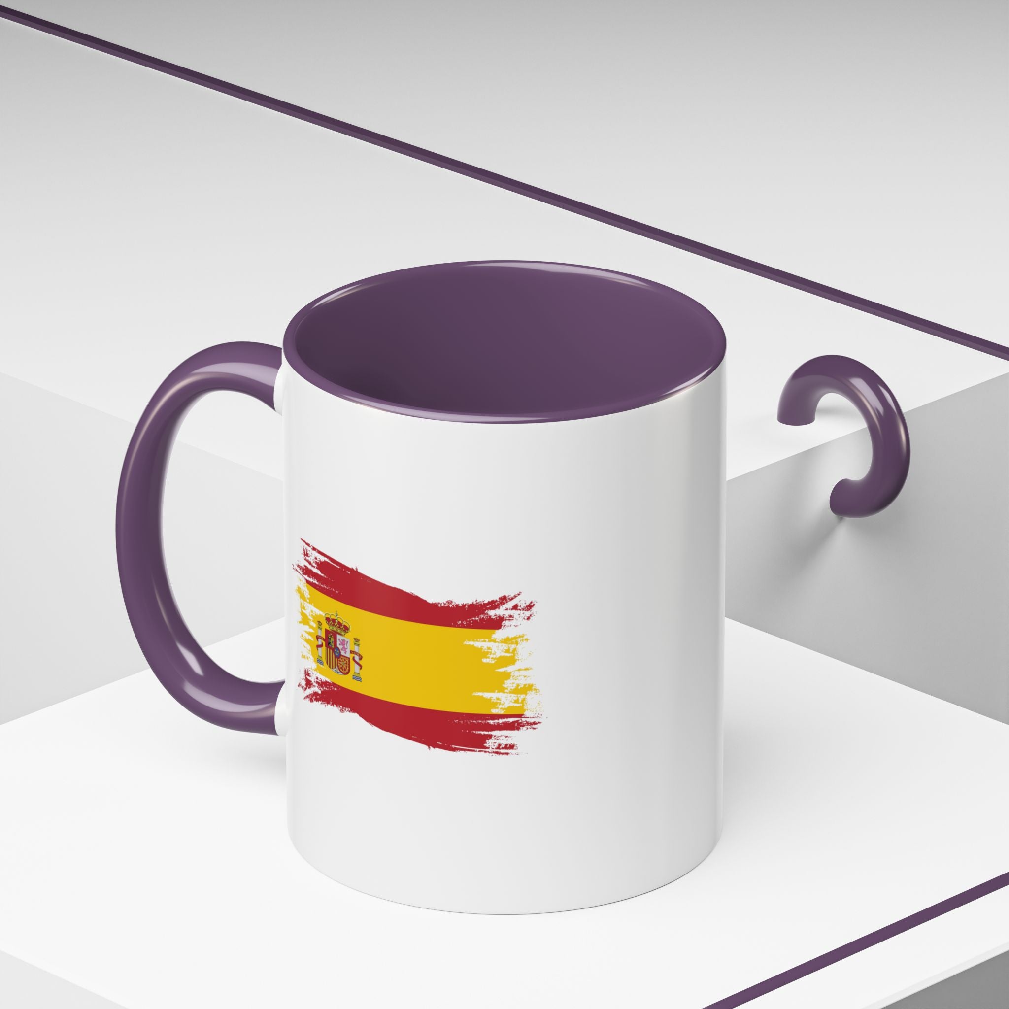 Spain Flag Coffee Mug — Spanish Brushstroke Accent Mug