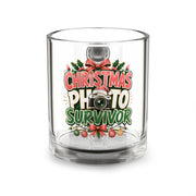 Christmas Glass Mug 10 oz Christmas Photo Survivor Glass Mug – 10oz Holiday Camera Lover Gift