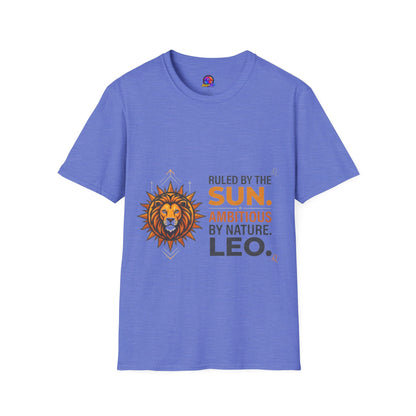 Leo Zodiac T-Shirt — "Ruled by the Sun. Ambitious by Nature. LEO."