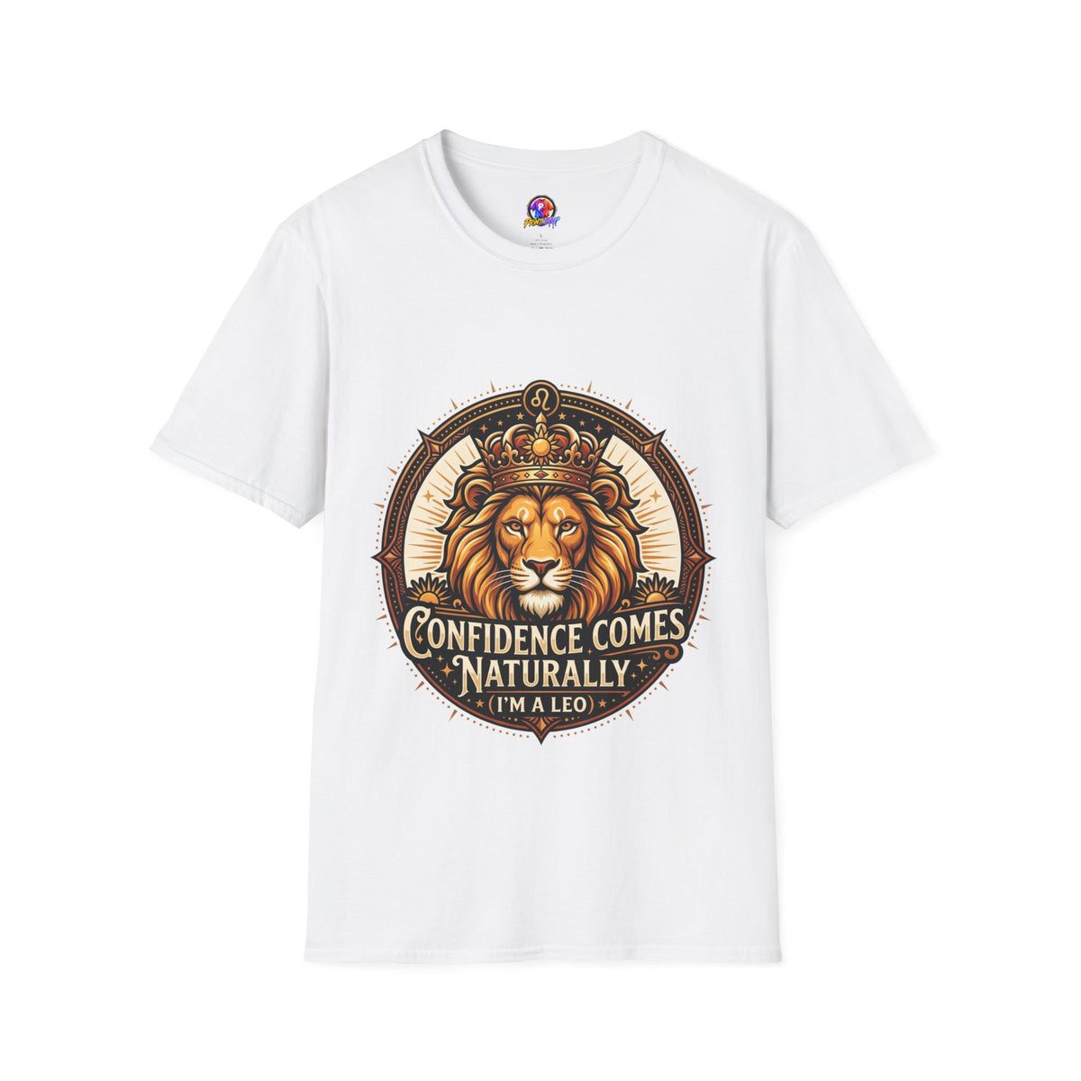 Leo Zodiac Lion T-Shirt — "Confidence Comes Naturally, I'm a Leo" Astrology Tee