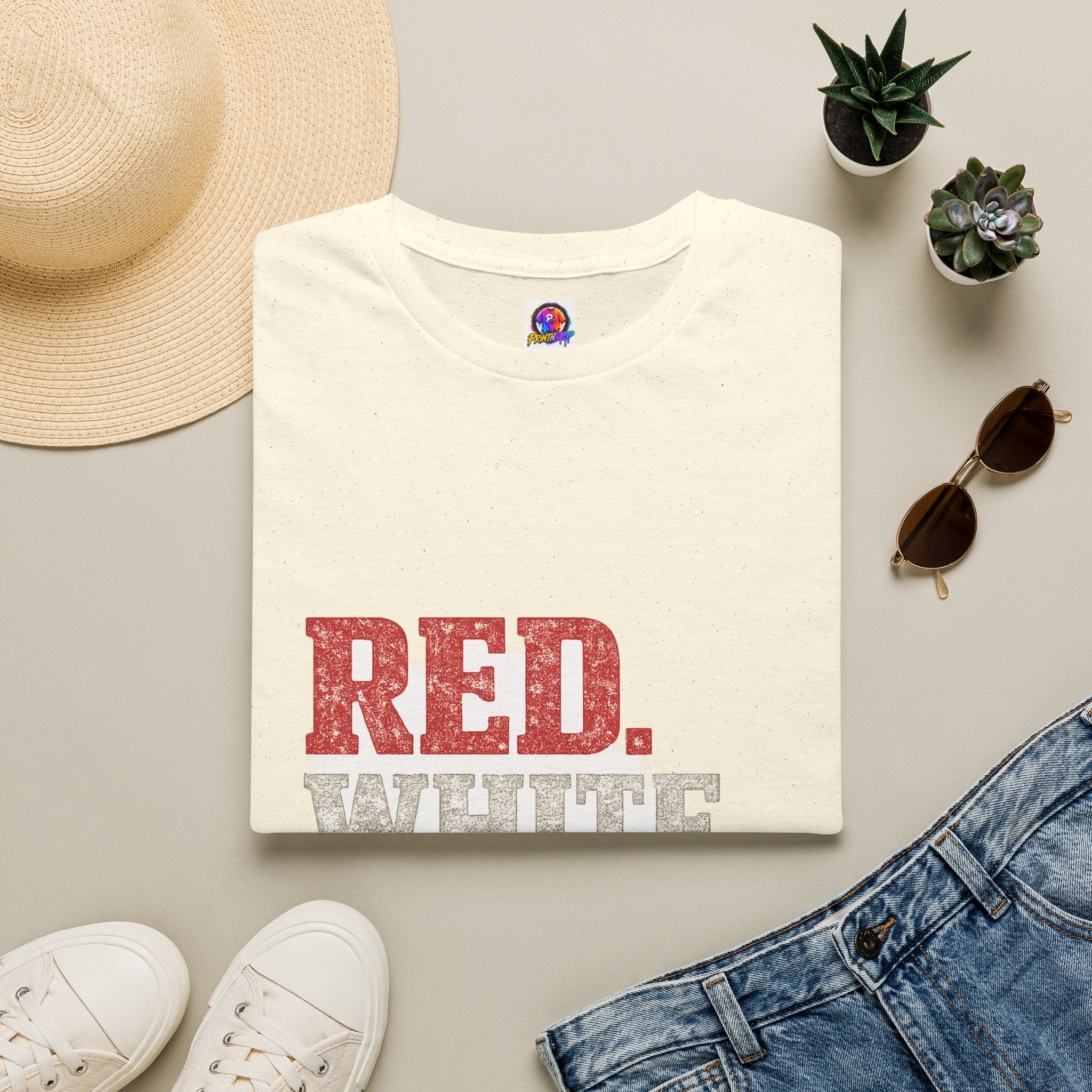 USA Patriotic 'Red. White. Go.' T-Shirt — 4th of July Independence Day Tee