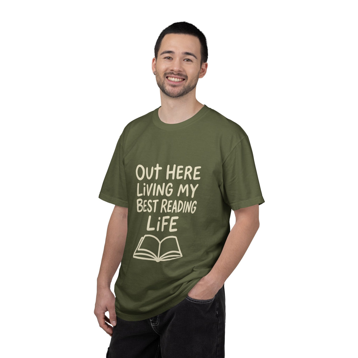 Reading Life T-Shirt — "Out Here Living My Best Reading Life" Book Lover Tee - Trending Now - October 2026