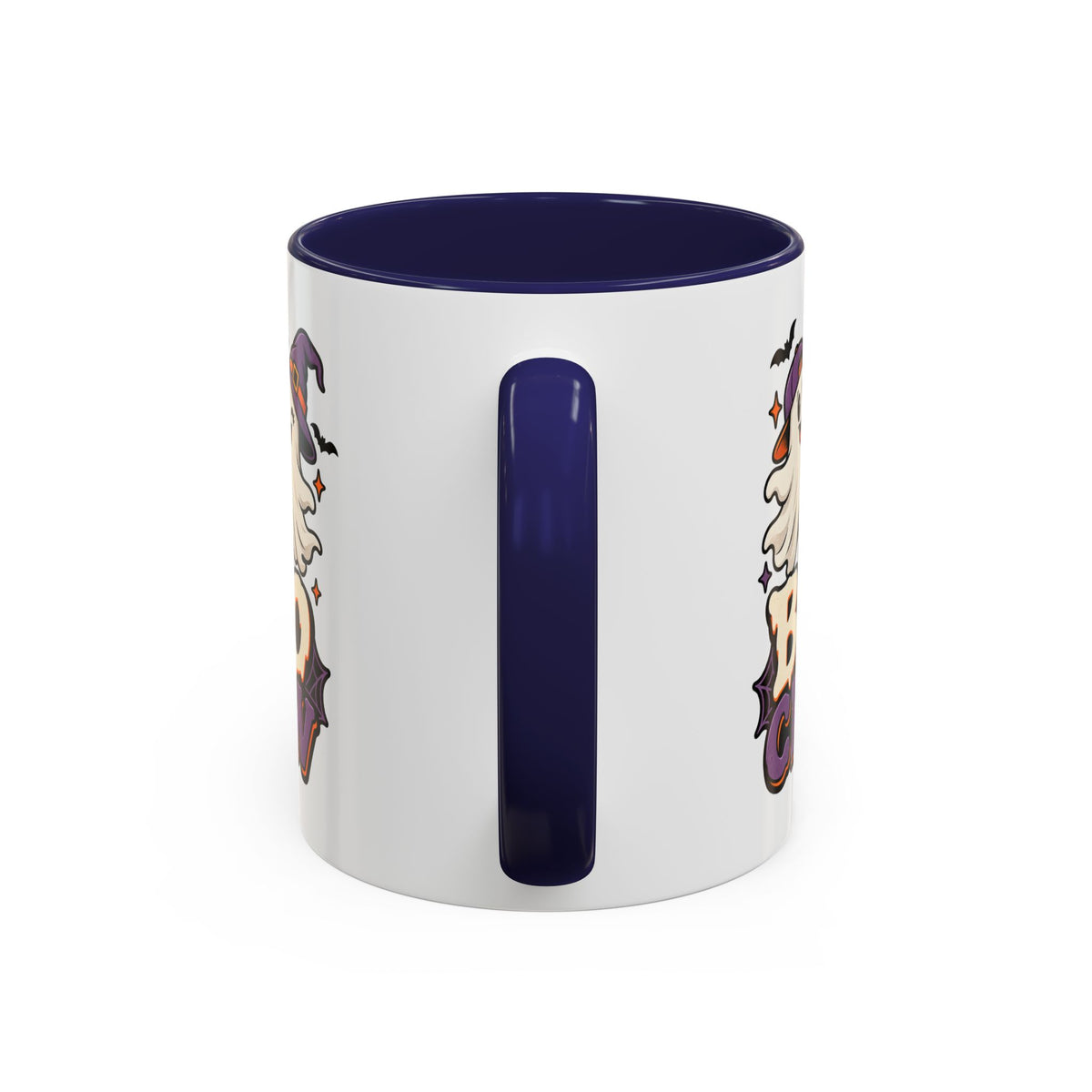 Boo Crew Halloween Accent Coffee Mug — Cute Ghosts & Jack-O'-Lantern Design (11/15 oz)