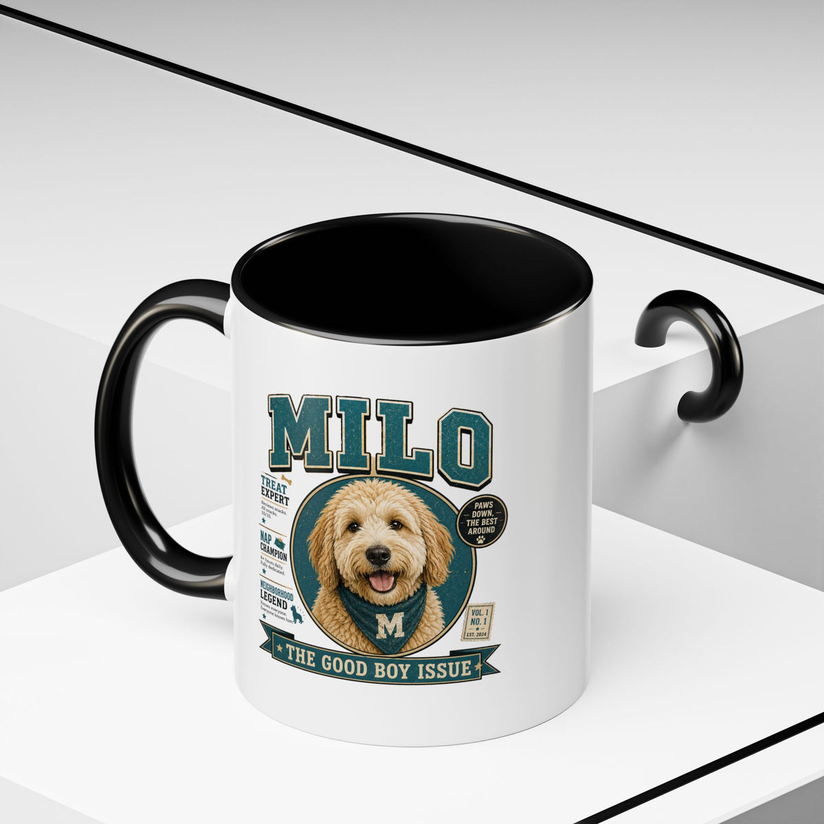 Milo Bailey Dog Dad Mom Milo Dog Coffee Mug — 'The Good Boy Issue' Accent