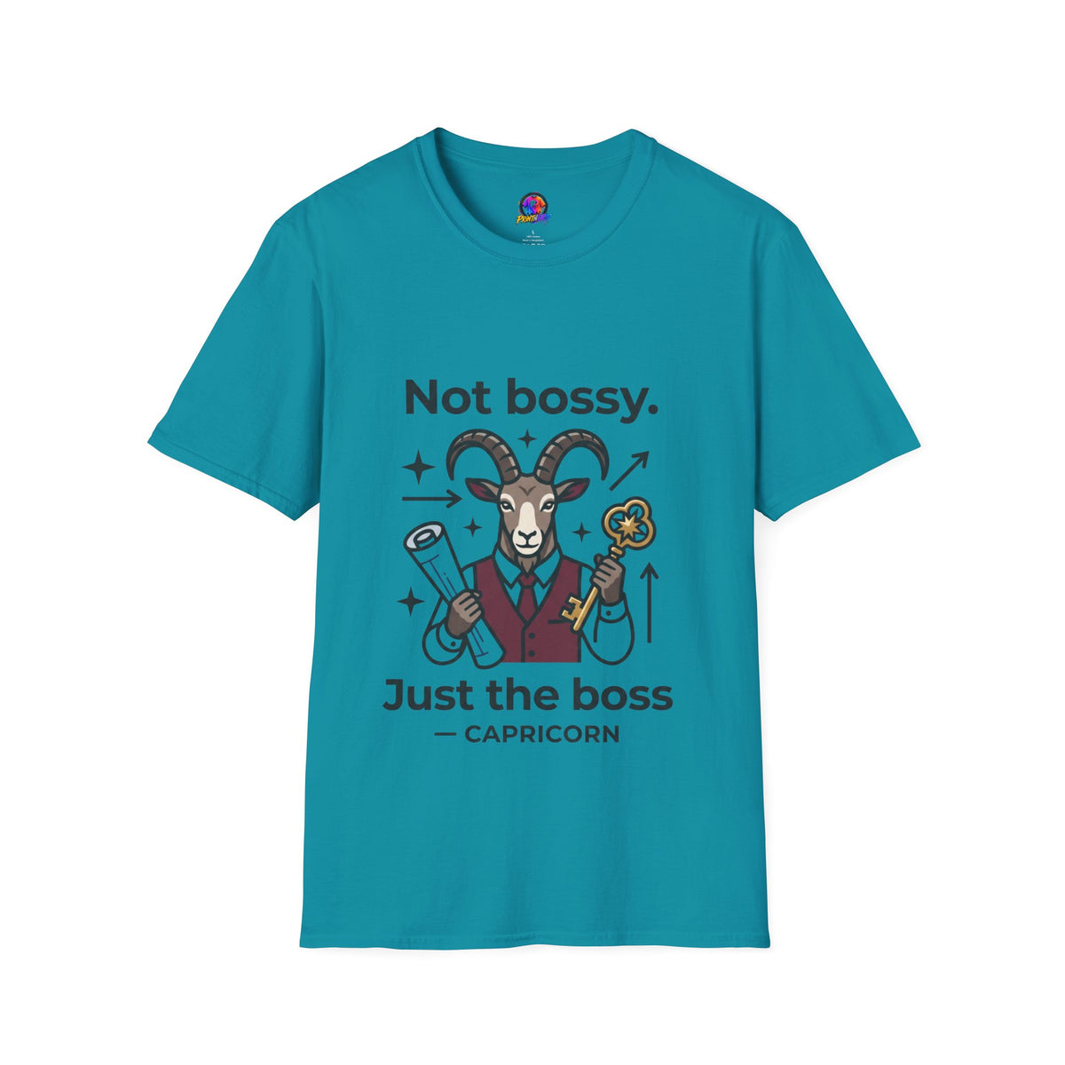 Capricorn T-Shirt — "Not Bossy, Just the Boss" Zodiac Goat Tee