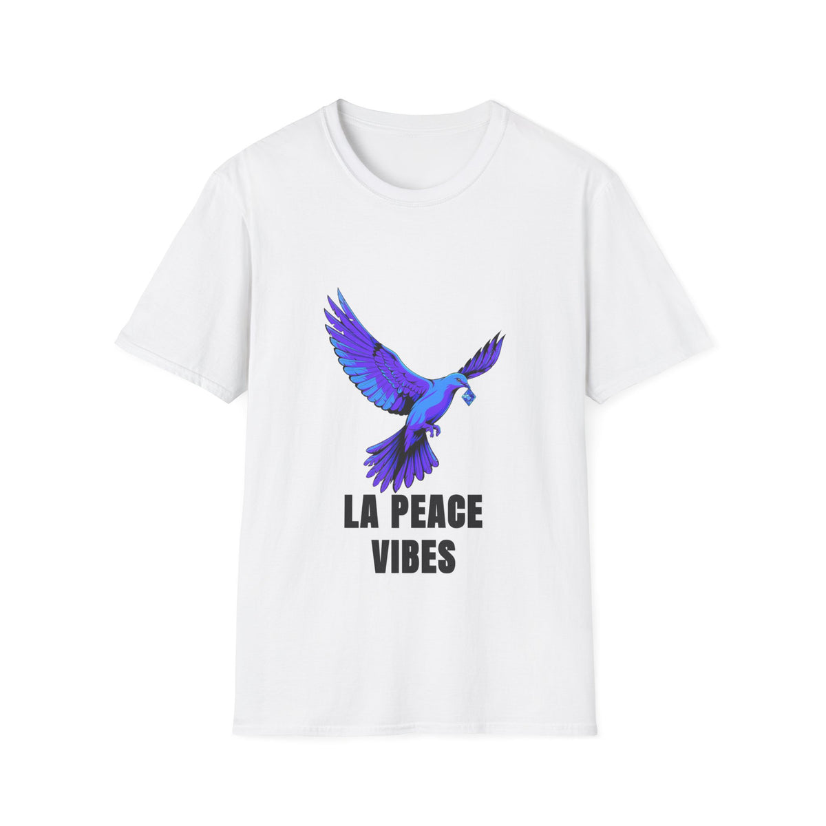 La Peace Vibes Flying Dove T-Shirt - Aesthetic Bird Graphic Tee - Trending Now - September 2026