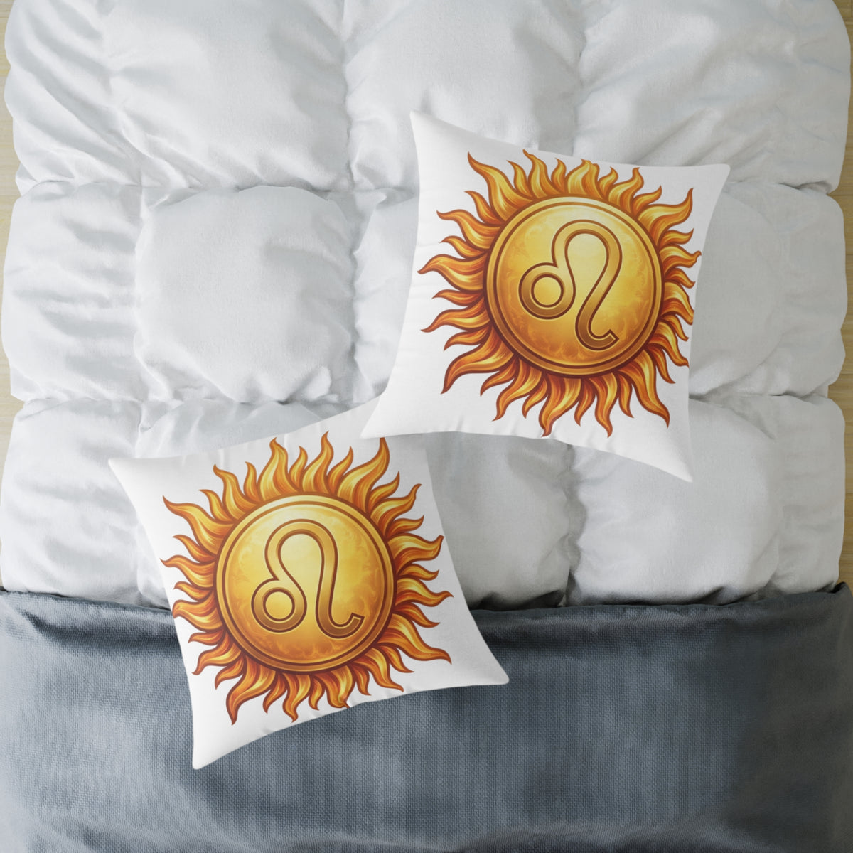 Leo Zodiac Sun Astrological Square Poly Canvas Pillow