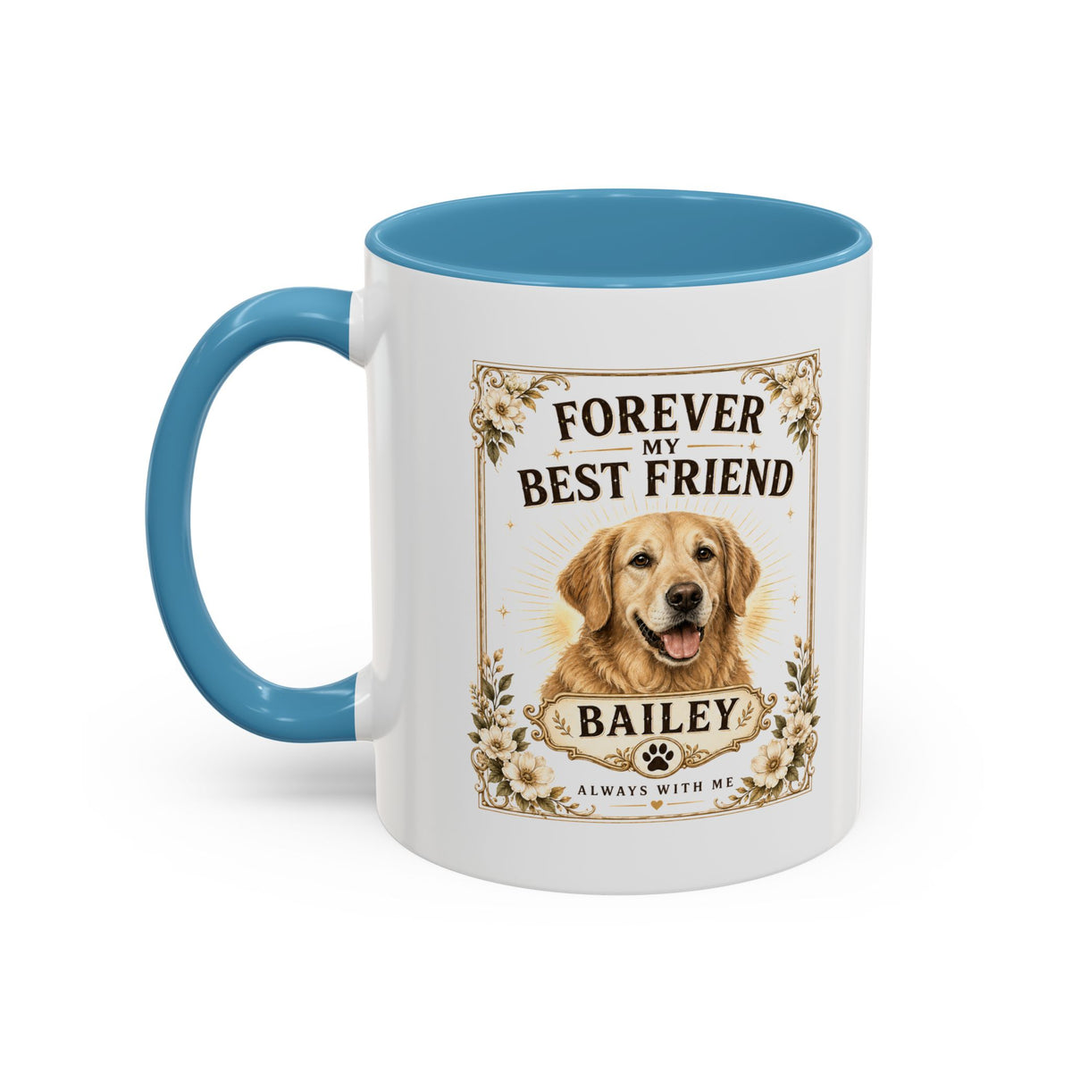 Milo Bailey Dog Dad Mom Forever My Best Friend Dog Mug — Personalized Golden Retriever Coffee Cup