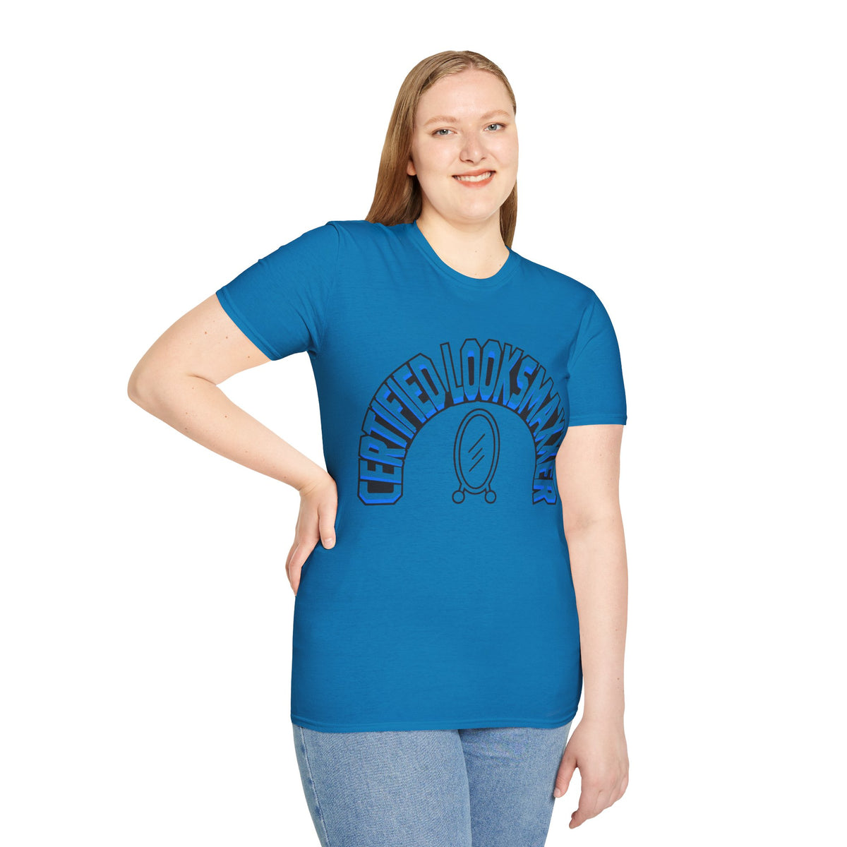 T-Shirt — "Certified Looksmaker" Graphic Tee with Hand Mirror Design - Trending Now - August 2026