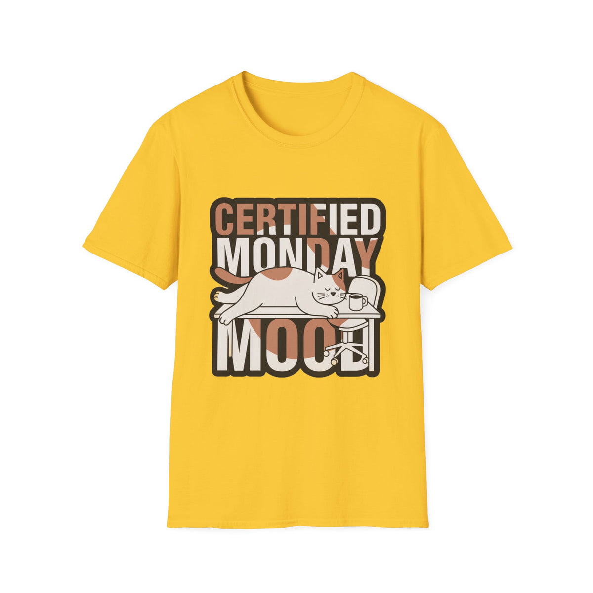 Certified Monday Mood T-Shirt — Funny Cat Graphic Tee - Trending Now - August 2026