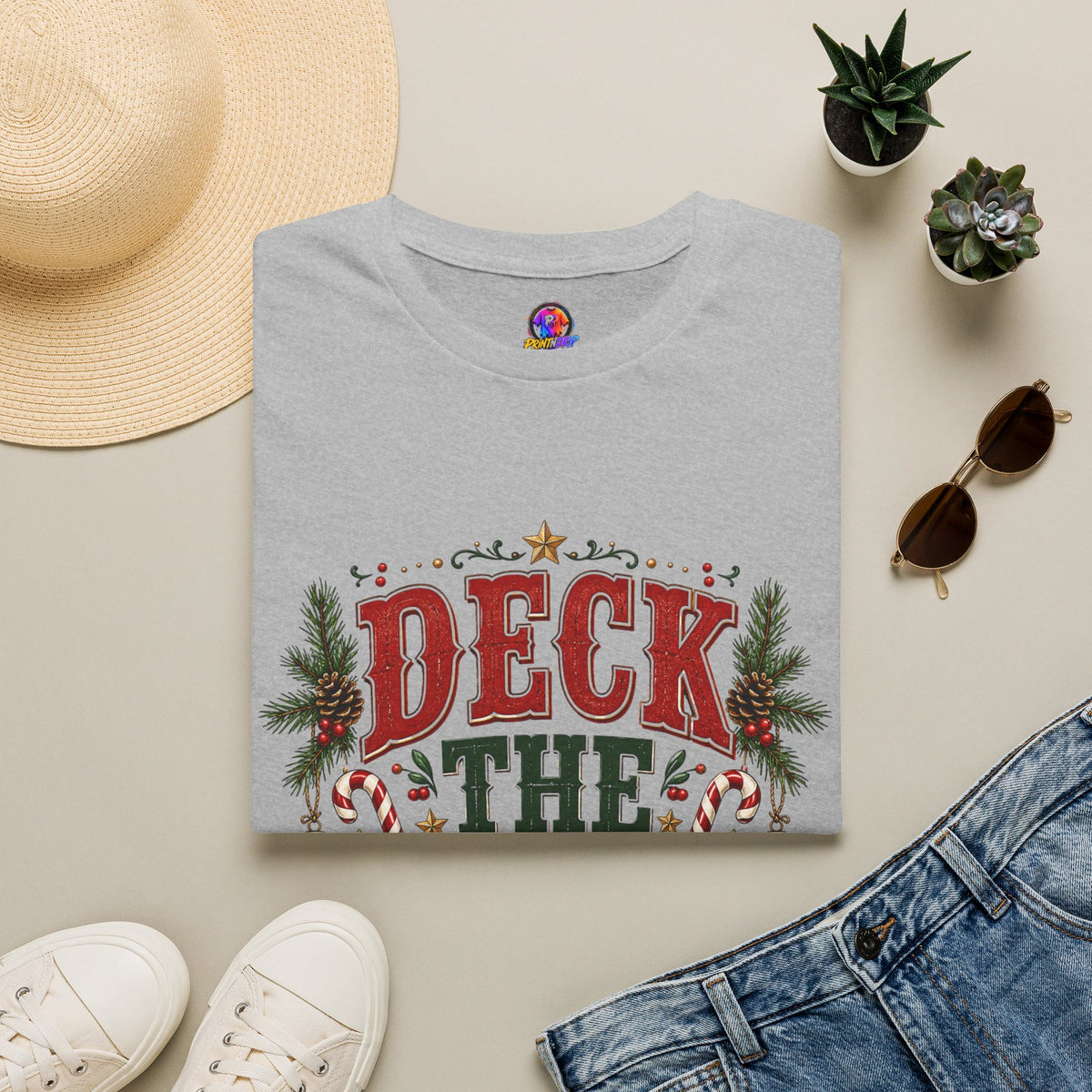 Deck the Halls Y'All T-Shirt — Festive Christmas Holiday Tee