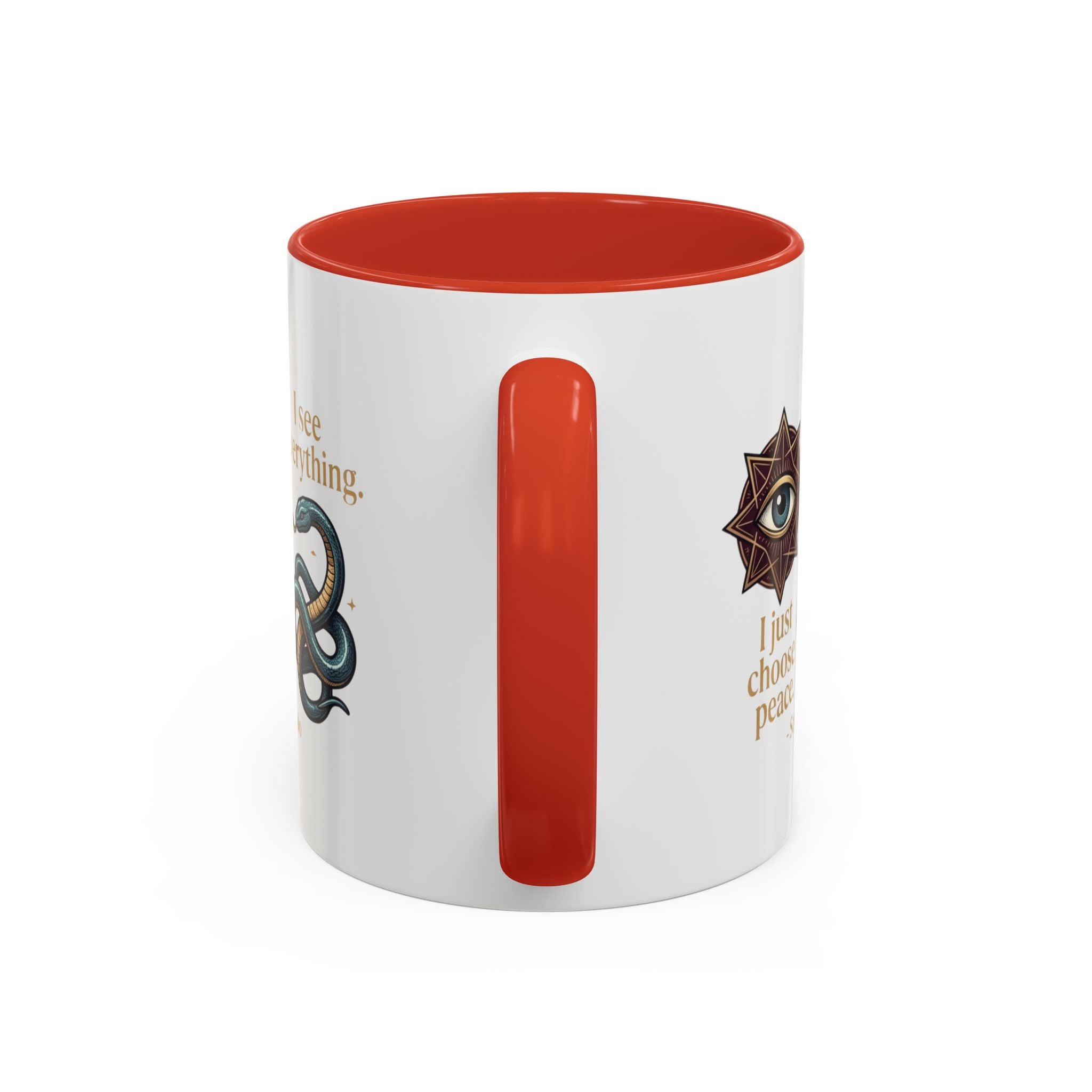 Scorpio Accent Coffee Mug – "I See Everything, I Just Choose Peace" Zodiac Mug