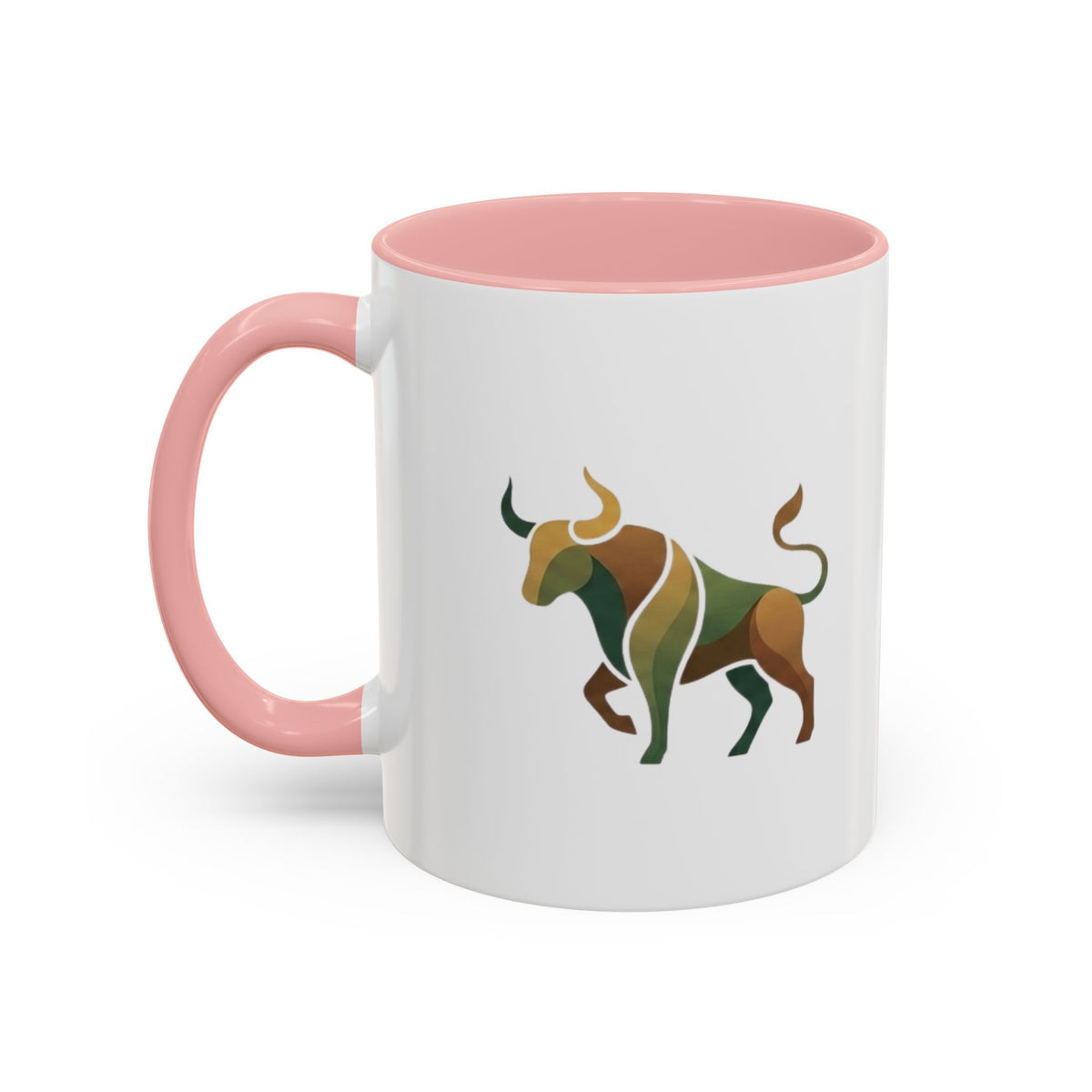 Taurus Geometric Bull Accent Coffee Mug — Taurus Zodiac Gift