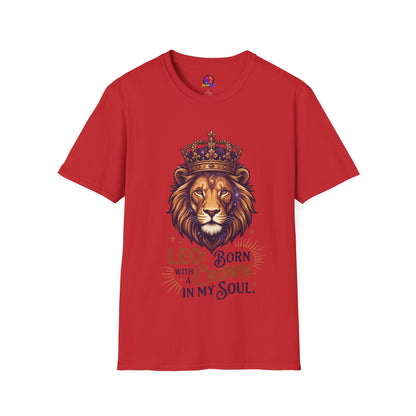 Leo Lion T-Shirt — "Born with a Crown in My Soul" Zodiac Graphic Tee