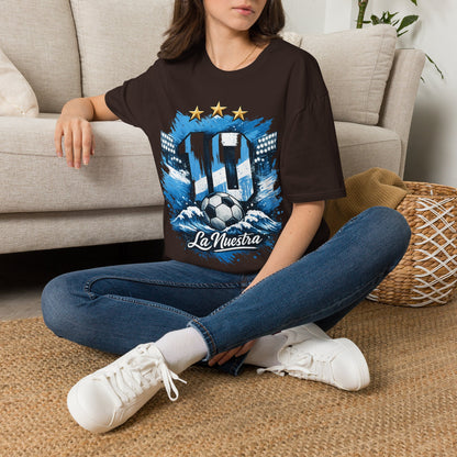 Argentina Soccer Fan T-Shirt — 'La Nuestra' #10 Jersey Design