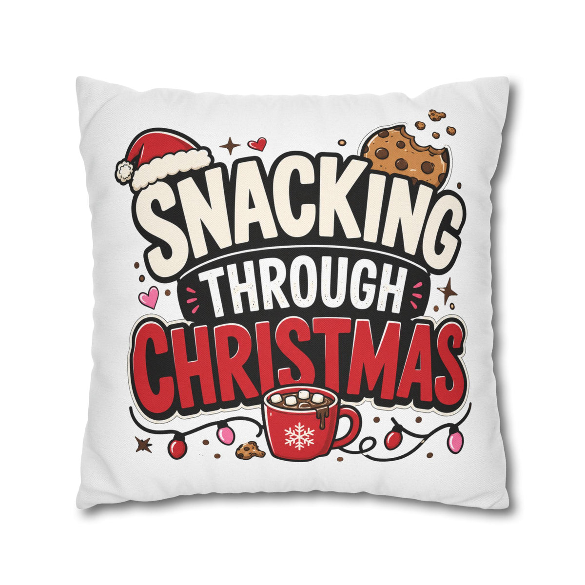 Snacking Through Christmas Pillowcase Modern Day Christmas