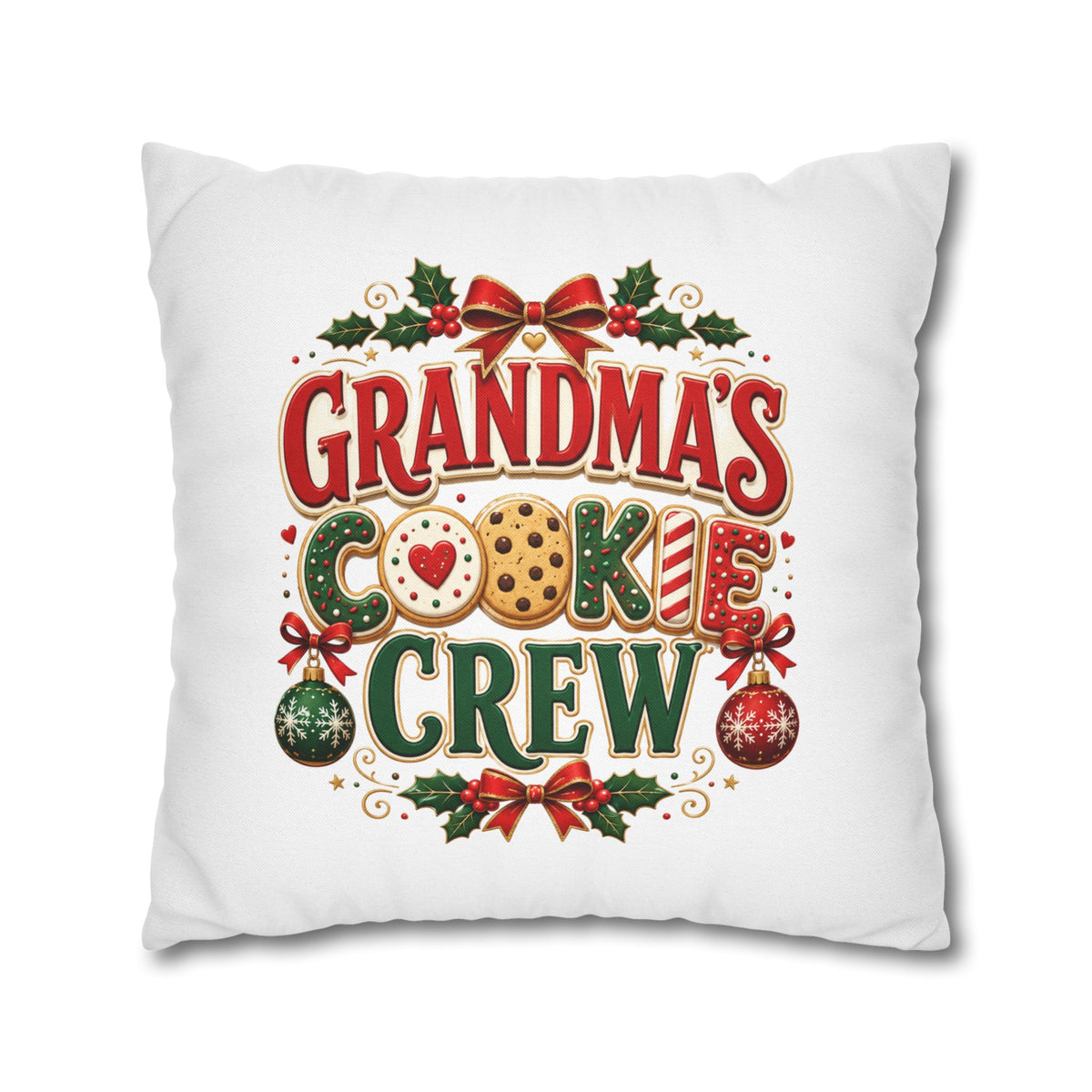 Grandma's Cookie Crew Christmas Pillowcase