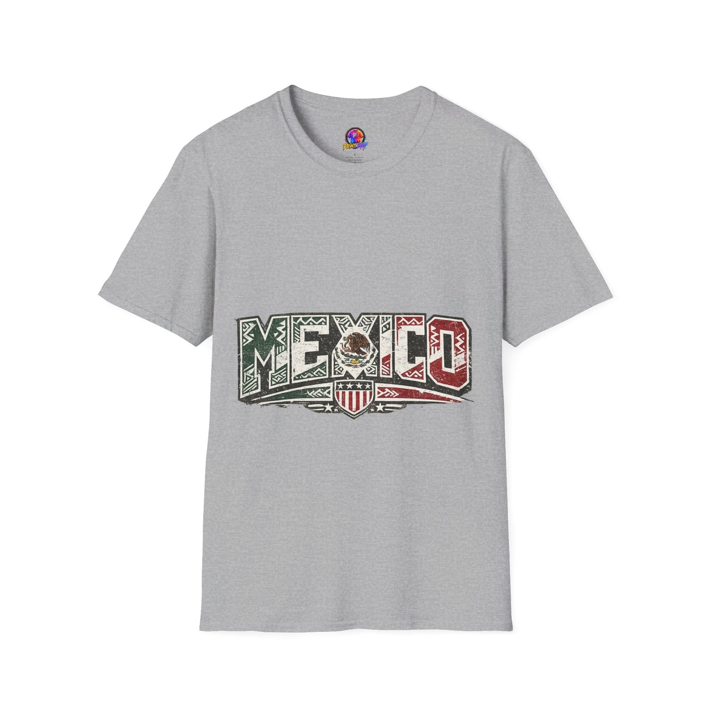 Mexico Pride Graphic T-Shirt — Retro Mexican Flag Design