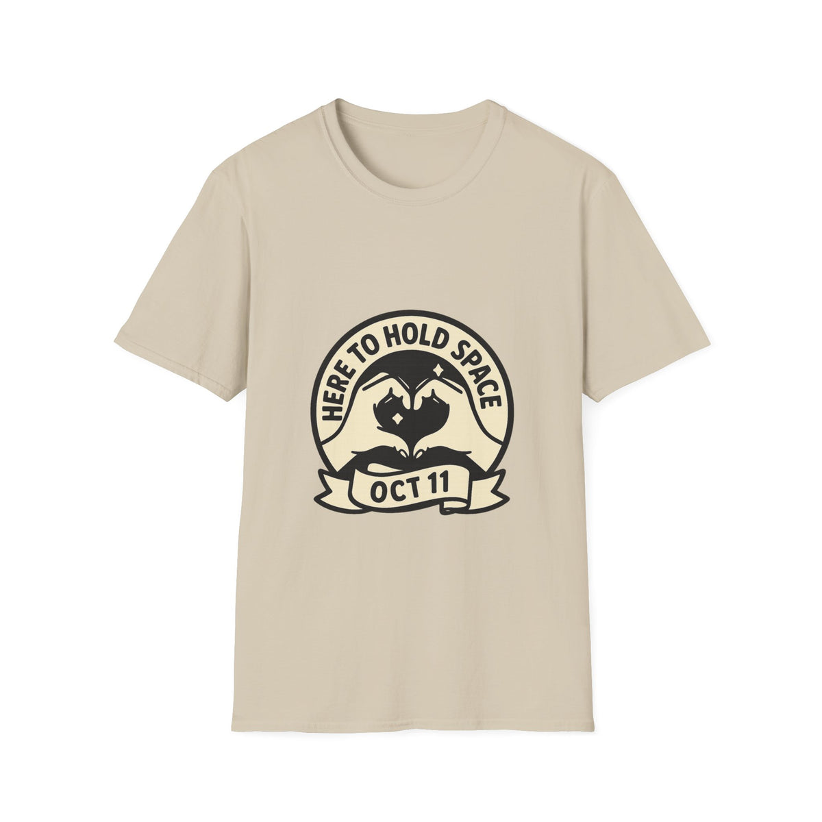 Sea Turtle Rescue Badge T-Shirt — "Here to Hold Space" Oct 11 - Trending Now - October 2026