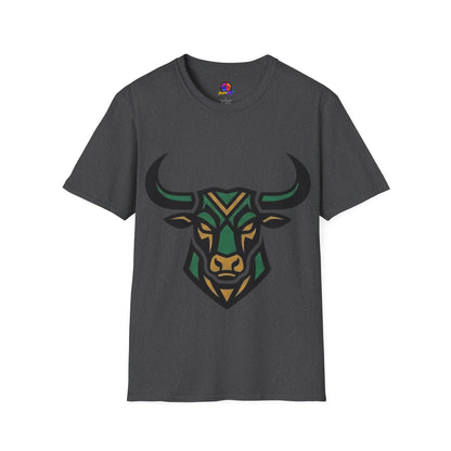 Bull Head Graphic T-Shirt — Tribal Geometric Rodeo Tee