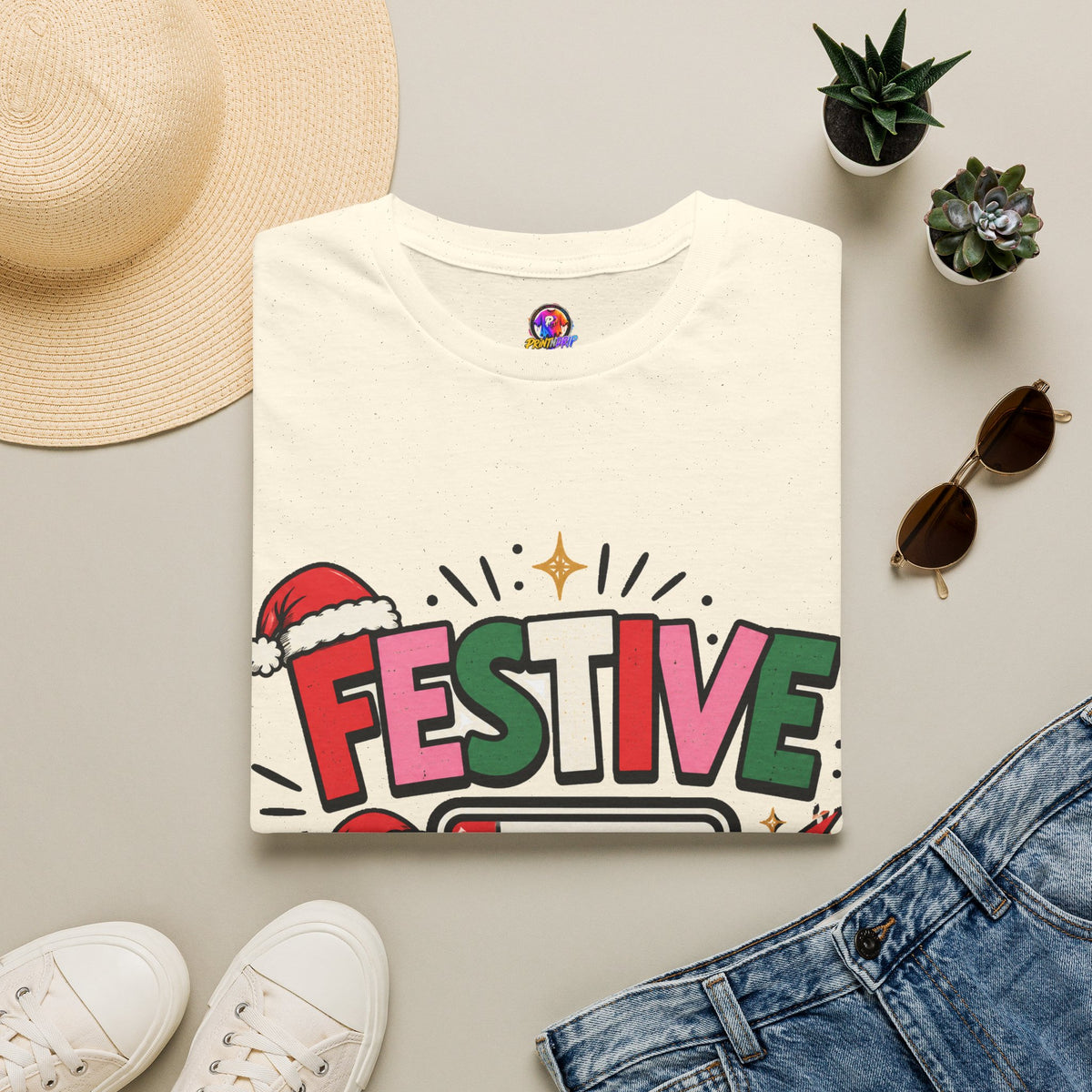 Festive Buffering T-Shirt — Funny Holiday Christmas Tee with Loading Battery Design