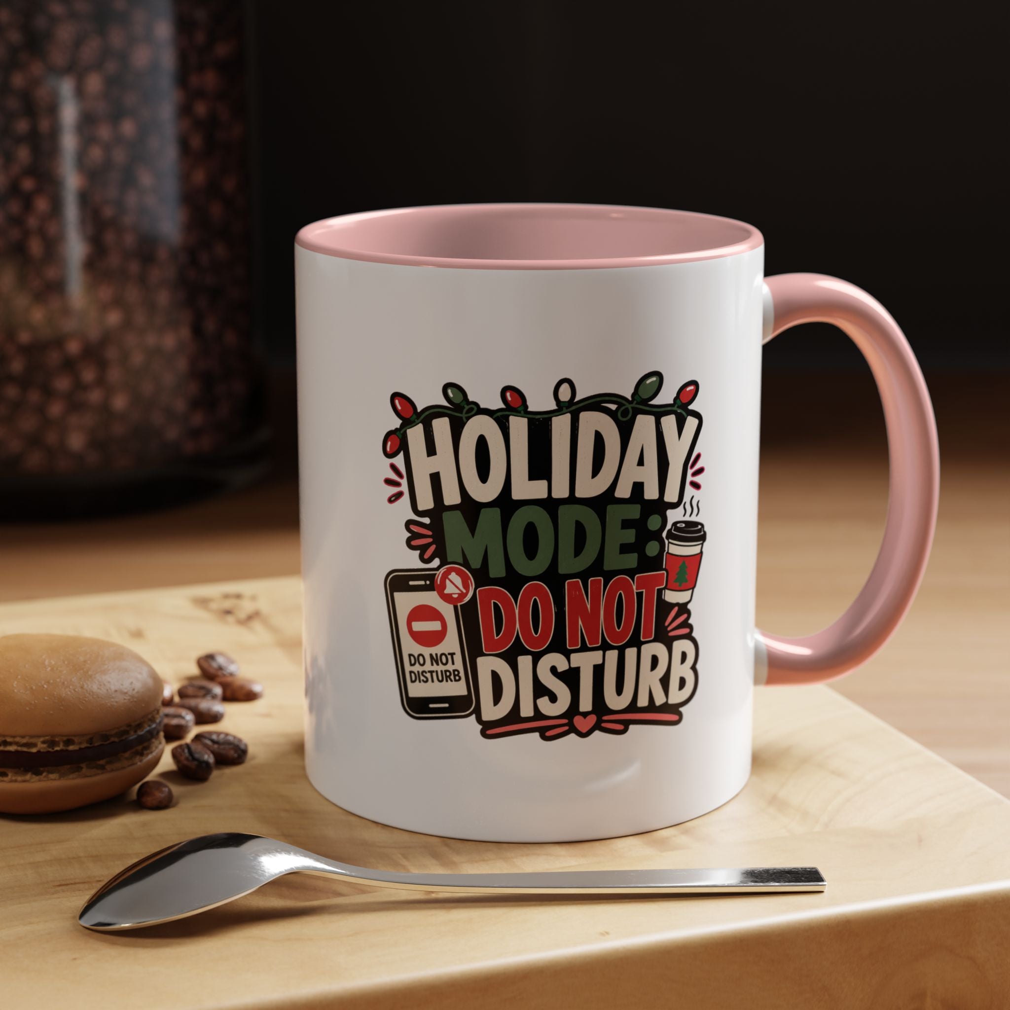 Modern Day Christmas Holiday Mode Coffee Mug — "Do Not Disturb" Accent Christmas Mug
