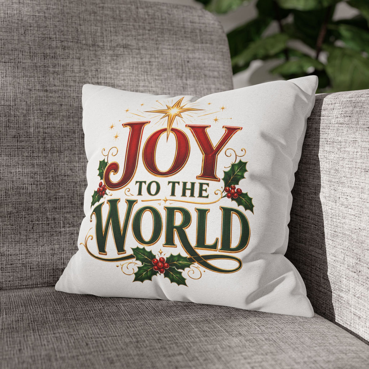 Christmas Pillowcase Joy to the World Christmas Pillowcase