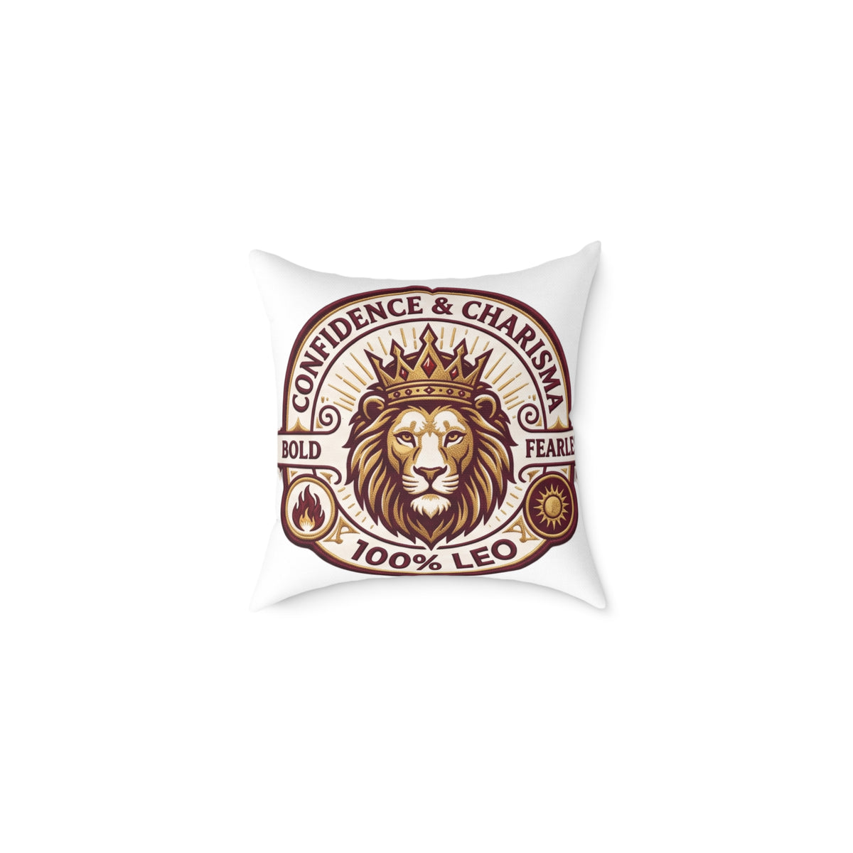 Leo Zodiac Confidence And Charisma Square Poly Canvas Pillow