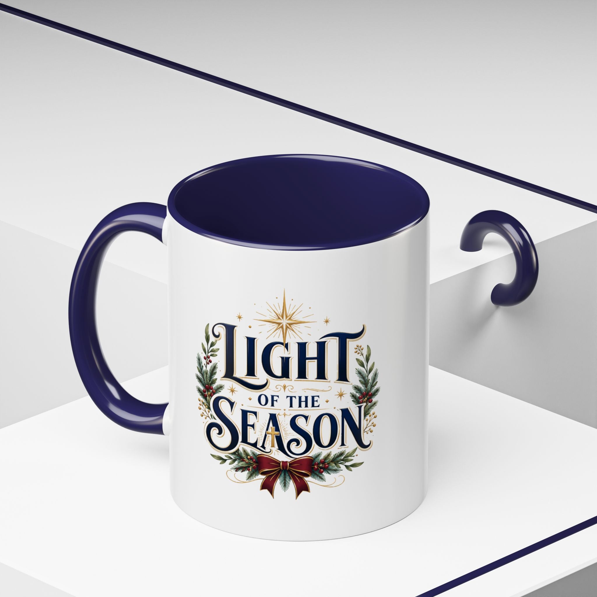 Christmas Light of the Season Accent Coffee Mug — Holiday Christmas Tea Cup