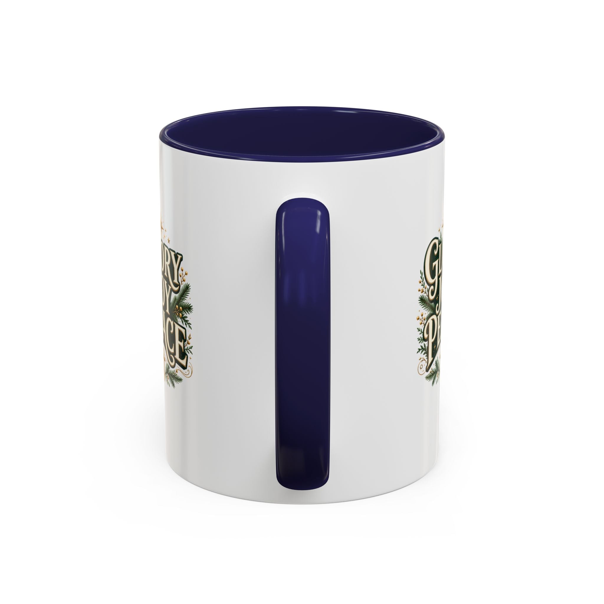 Glory Joy Peace Christmas Coffee Mug - Holiday Scripture Accent Mug