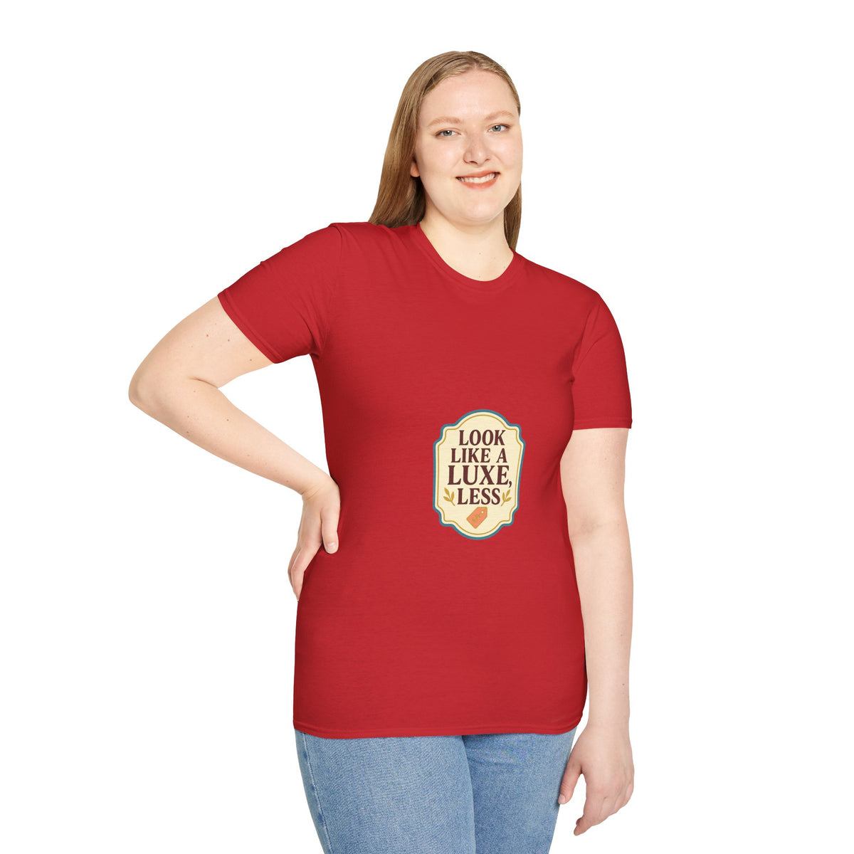 T-Shirt — "Look Like a Luxe Less" Retro Badge Graphic Tee - Trending Now - October 2026