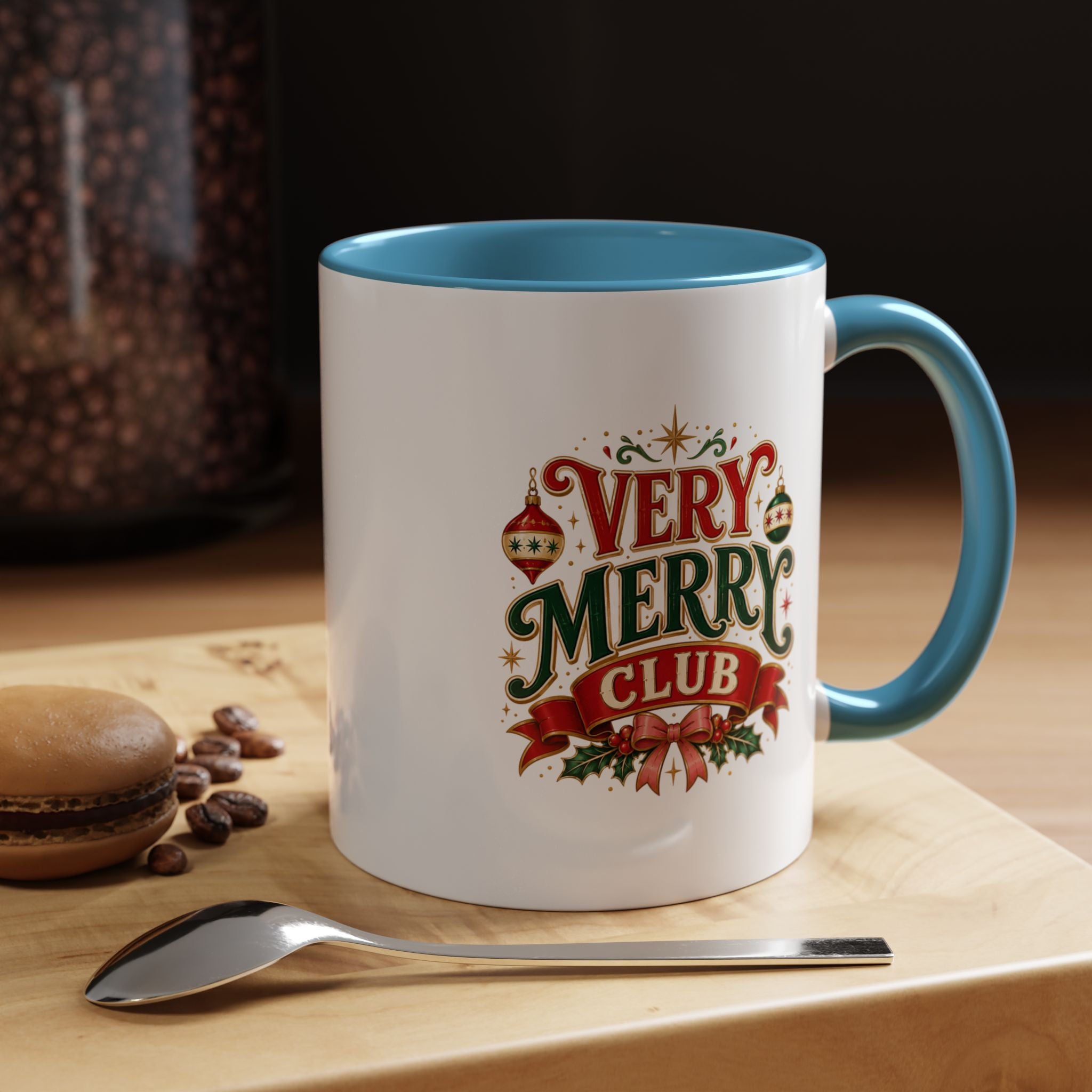 Very Merry Club Coffee Mug — Christmas Holiday Accent Mug