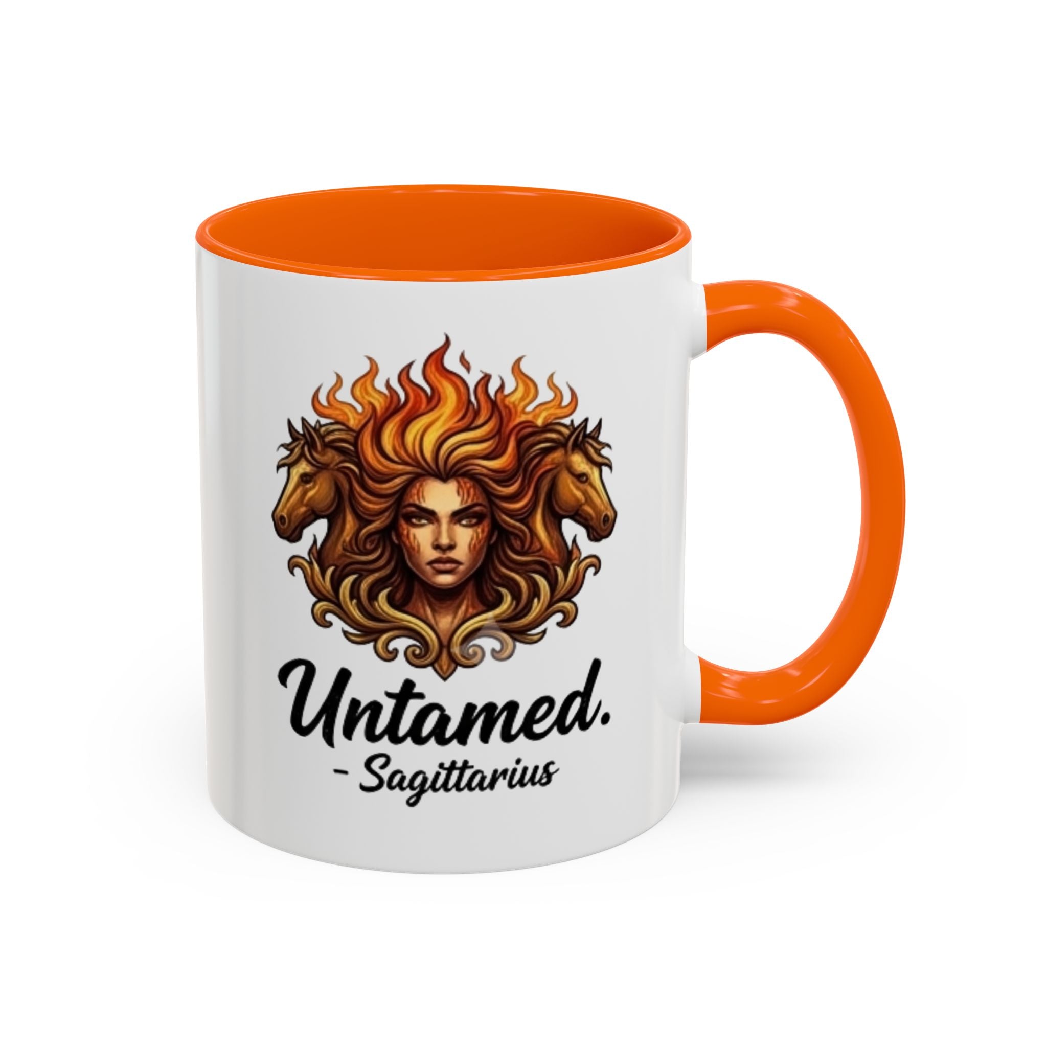 Untamed Sagittarius Coffee Mug — Zodiac Archer Accent Mug (11 oz)