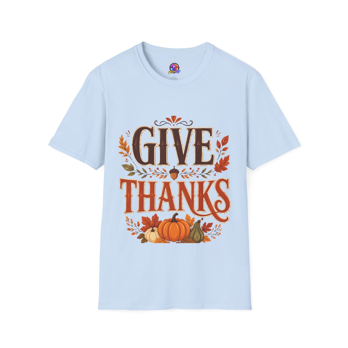 Give Thanks T-Shirt — Autumn Thanksgiving Graphic Tee