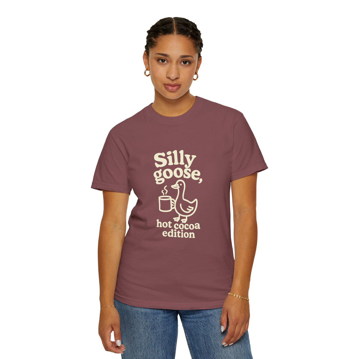 Silly Goose Hot Cocoa T-Shirt — Cute Winter Graphic Tee - Trending Now - October 2026
