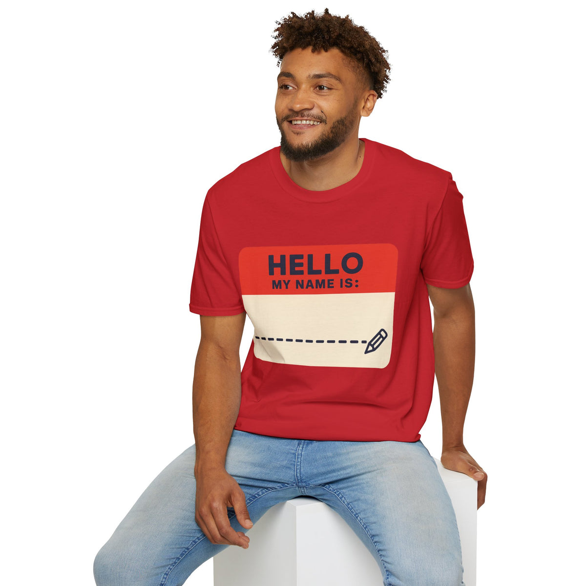 Hello My Name Is Name Tag T-Shirt — Funny Novelty Graphic Tee - Trending Now - August 2026
